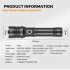 Xhp160 Mini Flashlight With Indicator Light Memory Function Type c Charging Outdoor Camping P50 Torch 1 x 26650 battery