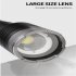 Xhp360 Mini Flashlight 3500 4000 Lumen Super Bright Long range Strong Light Aluminum Alloy Torch 9116B long   USB cable