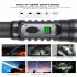 Xhp360 Mini Flashlight 5 Levels Telescopic Zoomable Super Bright Type c Charging Strong Light Torch Short