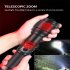 Xhp360 Mini Flashlight 5 Levels Telescopic Zoomable Super Bright Type c Charging Strong Light Torch Short