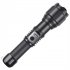 Xhp360 Mini Flashlight 5 Levels Telescopic Zoomable Super Bright Type c Charging Strong Light Torch Long