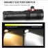 Xhp50 Diving Flashlight Yellow White Light Magnetic Control Switch High Power Strong Flashlight D208 2 x P50  without battery 