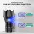 Xhp50 Mini Flashlight Portable Dimming Super Bright Type c Charging Strong Light Torch With Clips W308 flashlight   USB cable