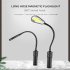 Xhp50 Mini Led Work Lights 200lm 2 Modes Zoomable Type c Rechargeable Super Bright Flexable Bending Lamp as shown