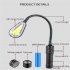 Xhp50 Mini Led Work Lights 200lm 2 Modes Zoomable Type c Rechargeable Super Bright Flexable Bending Lamp as shown