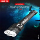 Xhp70 Diving Flashlight 3 Levels Waterproof Super Bright Night Fishing Torch