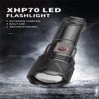 Xhp70 Outdoor Flashlight 4 Levels Zoomable Super Bright Type-c Fast Charge Torch