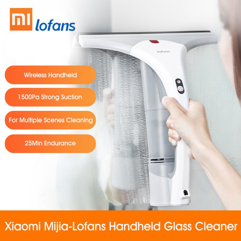 Xiaomi Lofans Electric Glass Handheld Cleaner Window Car Desktop Cleaning Machine Wireless Suction Brush white
