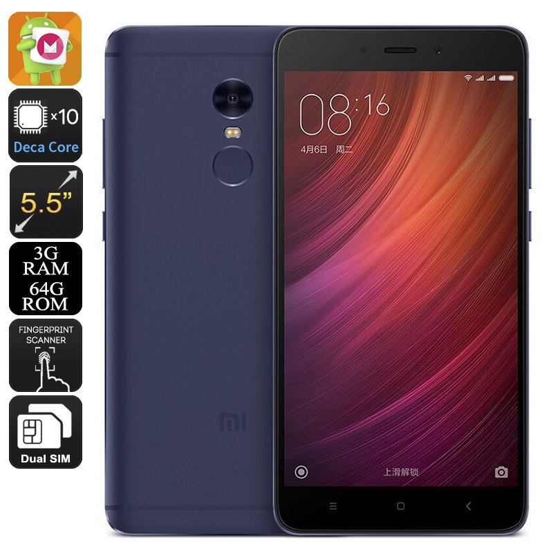 Xiaomi Redmi Note 4 Android Phone (Blue)