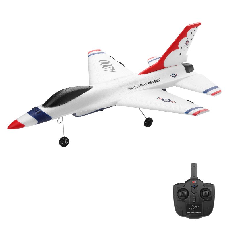 Xk  A200  F-16b Rc Airplane Drone  2.4g  2ch 12mins  Flight Time Fixed-wing Epp Electric Model  Building  Rtf  Outdoor Toys For Children a200