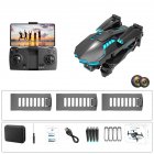 Xkrc X6pro Wifi Fpv With 4khd Dual Camera Altitude Hold Mode Foldable Rc Drone Quadcopter Rtf (optical Flow Location) Dual camera + 3 battery