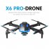 Xkrc X6pro Wifi Fpv With 4khd Dual Camera Altitude Hold Mode Foldable Rc Drone Quadcopter Rtf  optical Flow Location  Single camera   3 battery