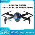 Xkrc X6pro Wifi Fpv With 4khd Dual Camera Altitude Hold Mode Foldable Rc Drone Quadcopter Rtf  optical Flow Location  positioning   3 battery