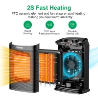 US ACEKOOL Space Heater HD1 Portable 3 Modes Ceramic Fan Heater