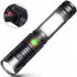 Xml t6 Led  Flashlight  Rechargeable Super Bright Magnetic Pocket Light With Clip  Anti skid Waterproof  Zoomable Lamp For Camping Flashlight usb line
