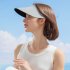 Xmz265 Women Summer Sun Hat Breathable Adjustable Anti ultraviolet Wide Brim Sunscreen Cap Empty Top Visors XMZ265  dark gray adjustable