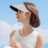 Xmz265 Women Summer Sun Hat Breathable Adjustable Anti ultraviolet Wide Brim Sunscreen Cap Empty Top Visors XMZ265  light yellow adjustable