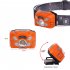 Xpe  Headlamp Usb Charging Working Lamp 60xc2xb0 Rotation Flashlight Outdoor Waterproof Emergency Light Orange