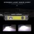 Xpe cob Headlight With Indicator Light Type c Rechargeable Lamp Sensor Lighting Headlamp T124   1 x 18650 battery