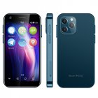 Xs12 Mini 4g Smartphone Dual Sim Ultra-thin Card Mobile Wifi Bluetooth-compatible Pocket Phone (3+32gb) blue