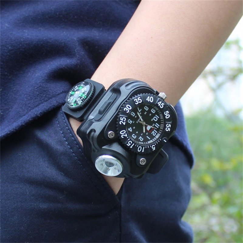 LED Wrist Light Outdoor Waterproof Rechargeable Wrist Watch Flashlight for Outdoor Camping 