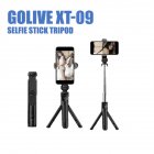 Xt-09 Smartphone Selfie  Stick Bluetooth-compatible Control Adjustable Height Selfie Stick With Tripod Compatibility For Android 10.0 Above Ios black