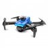 Xt2 Mini Drone 4k HD Camera Foldable Quadrotor Drone Wifi Fpv 4 Sided Obstacle Avoidance Blue 3 Batteries