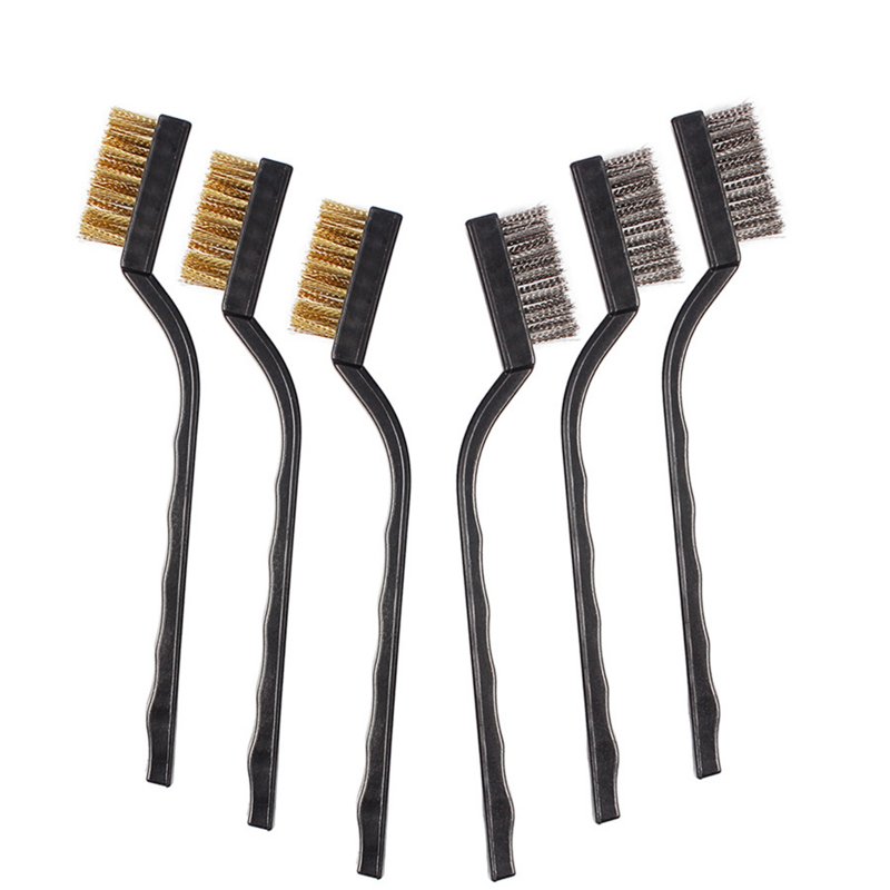 20pcs Small Wire Brush 10pcs Copper Wire Brush 10pcs Stainless Steel Wire 