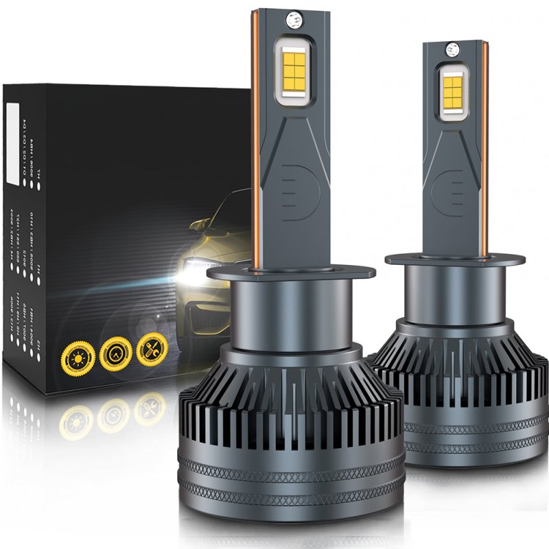 1 Pair Car LED Headlight Bulbs H1 9005 H7 H4 High-Power Liquid-Cooled Copper Tube Lamp 6000k White Light 