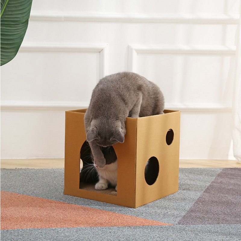 Pet House Cat Scratch Board Wear-resistant Anti-scratch Corrugated Paper Cat Scratcher Toys Pet Supplies 