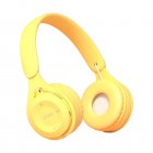 Y08 Wireless Headset Over-Ear Stereo Deep Bass Earphones Longer Playtime Headphones For Smart Phone Laptop Tablet yellow