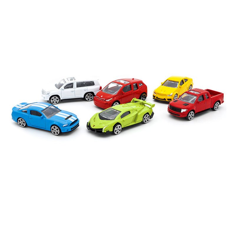 6pcs Alloy Cars Set Simulation Diecast Car Model Ornaments For Boys Girls Birthday Christmas Gifts VB8702 