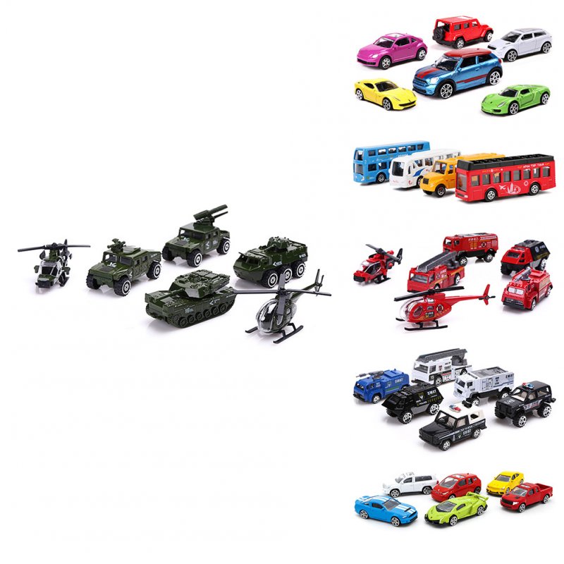 6pcs Alloy Cars Set Simulation Diecast Car Model Ornaments For Boys Girls Birthday Christmas Gifts VB8702 