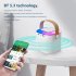 Y1 Portable Wireless Speaker With Wireless Microphones Interactive Karaoke Machine TF Card Player For Tablet Smart Phones Computer white single microphone