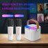 Y1 Portable Wireless Speaker With Wireless Microphones Interactive Karaoke Machine TF Card Player For Tablet Smart Phones Computer white single microphone