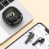 Y18 Retro Bluetooth compatible Headset Digital Display In ear Stereo Earphones Tws Wireless Noise Reduction Earplugs No Delay cool Black
