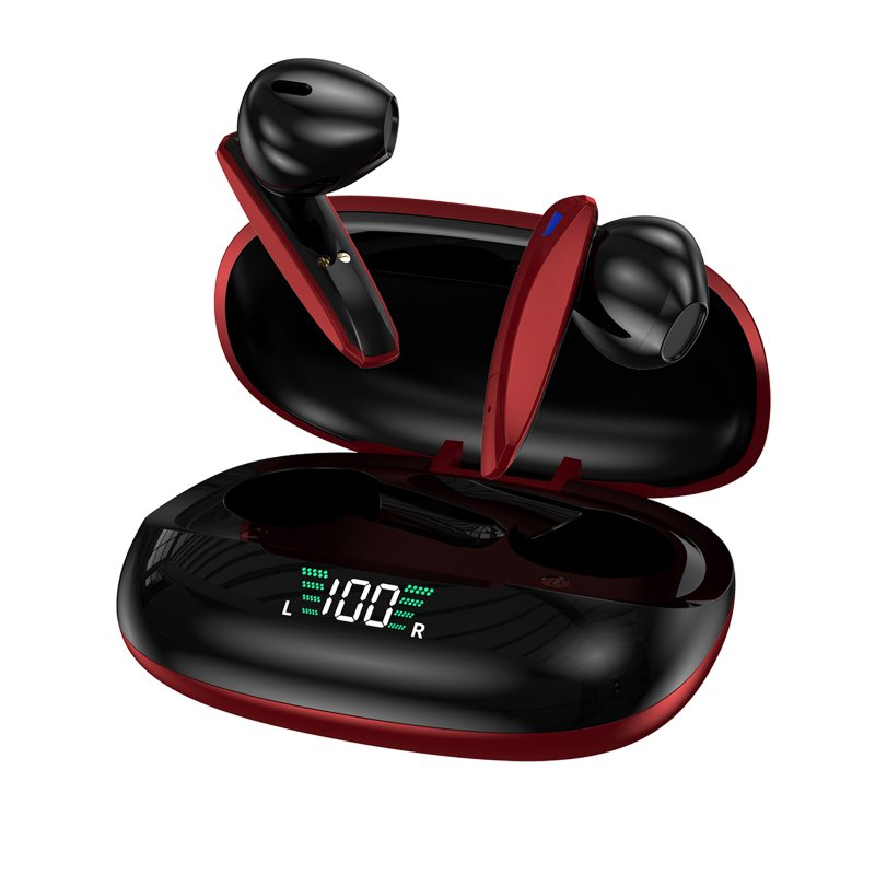 Y2 Bluetooth-compatible 5.1 Wireless Headset Nfc Voice Control Low Latency Dual-mode Sports Gaming Headset Red