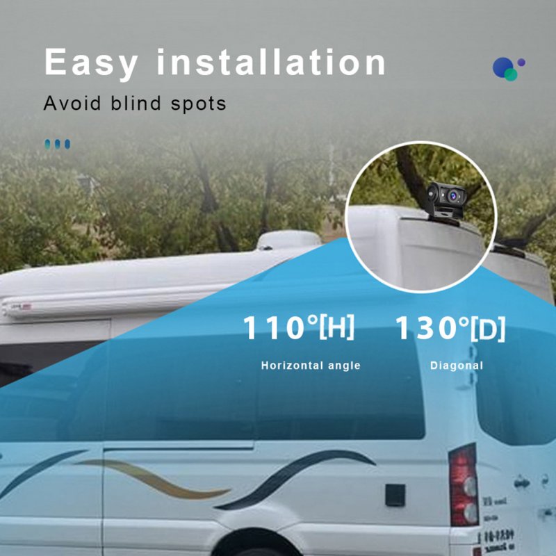 Vehicle Backup Camera 7 inch Monitor Kit Waterproof Ahd 1080p Night Vision Rear View Camera 