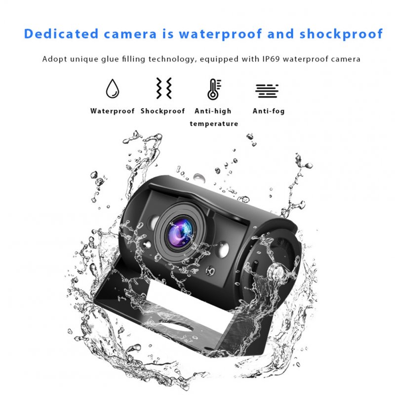 Vehicle Backup Camera 7 inch Monitor Kit Waterproof Ahd 1080p Night Vision Rear View Camera 