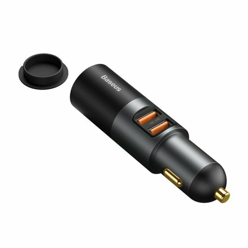 120w Car 2  In  1  Cigarette  Lighter Gold-plated Contacts 3 Fast Charging Ports Car Charger For Cars Off-road Vehicles Large Trucks 