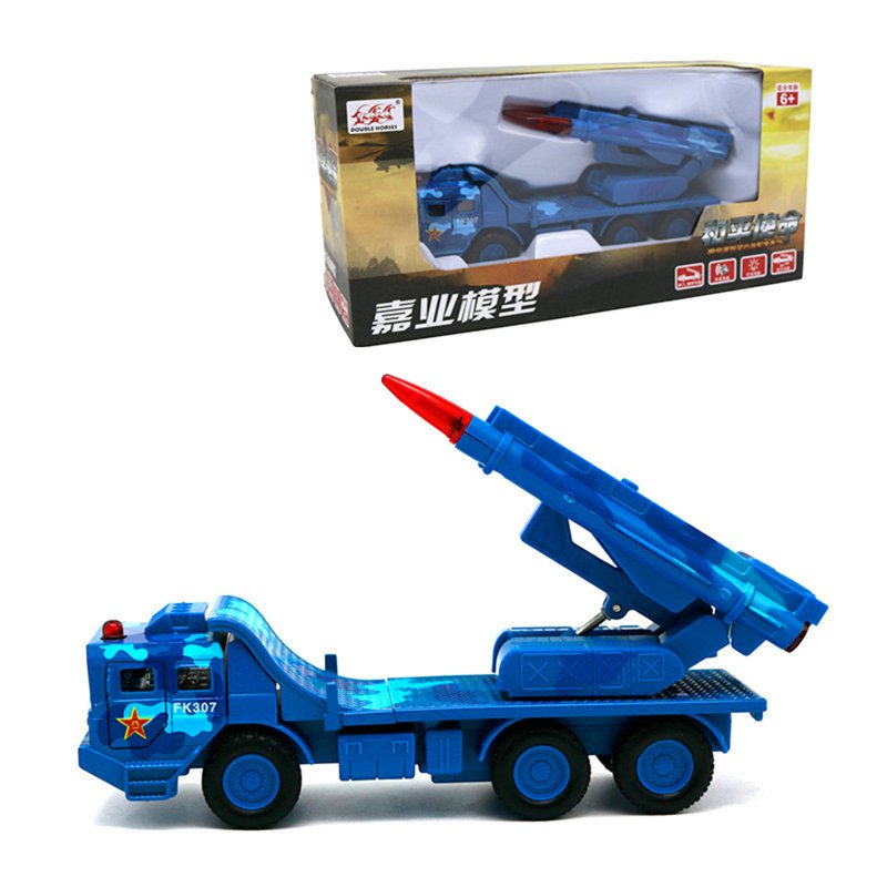 Military Alloy Car Toys Simulation Diecast Missile Launching Vehicle Model Ornaments For Boys Xmas Gifts Collection 