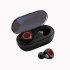 Y50 Bluetooth compatible 5 0 Tws Wireless Earphone Mini Portable Sport Headset With Charging Box  bag  White Red