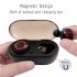 Y50 Bluetooth compatible 5 0 Tws Wireless Earphone Mini Portable Sport Headset With Charging Box  bag  black red