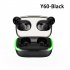 Y60 Tws Bluetooth compatible 5 1 Wireless Stereo Earphones In ear Noise Cancelling Waterproof Headset With Charging Case black