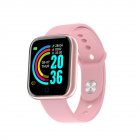 Y68 Bluetooth-compatible Smart  Watch Fitness Tracker Sports Bracelet Heart Rate Monitor Blood Pressure Bracelet For Android Ios pink