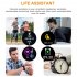 Y68 Men Women Intelligent Watch 1 3 inch TFT Sleep Monitoring Auto Bright Screen Bluetooth compatible Smartwatch black