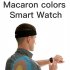 Y68 Pro Smart Watch For Men Women Bluetooth Heart Rate Monitor Fitness Sports Smartwatch  Macaron  pink