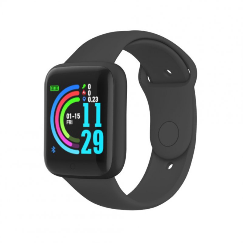 Y68 Pro Smart Watch For Men Women Bluetooth Heart Rate Monitor Fitness Sports Smartwatch (Macaron) black