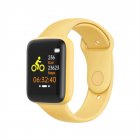 Y68 Pro Smart Watch For Men Women Bluetooth Heart Rate Monitor Fitness Sports Smartwatch (Macaron) yellow