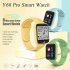 Y68 Pro Smart Watch For Men Women Bluetooth Heart Rate Monitor Fitness Sports Smartwatch  Macaron  White